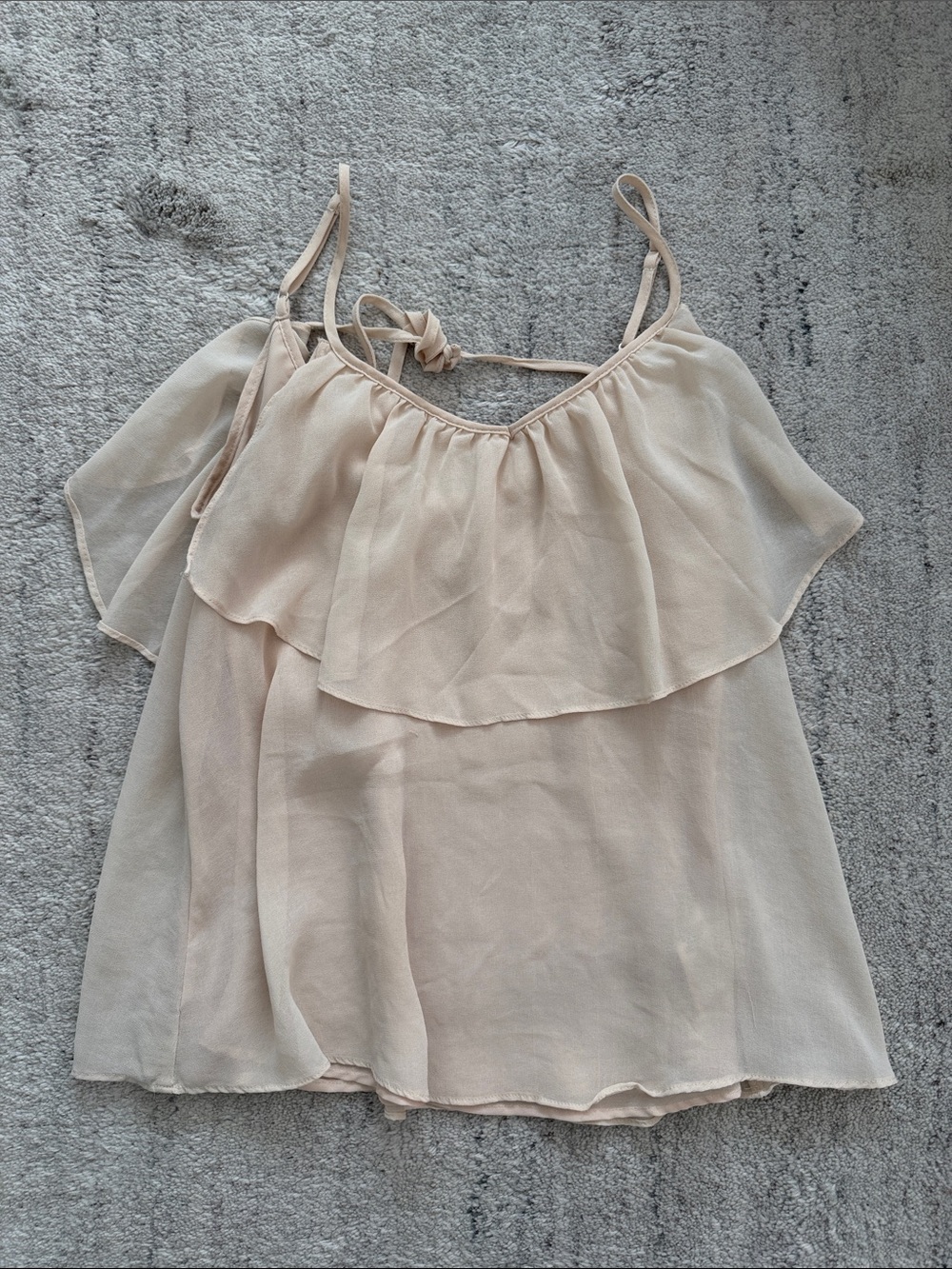 Forever 21 Beige Layered Chiffon Cami